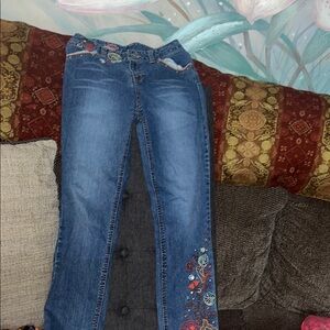 Blue Boot Cut Floral nickelodeon unfabulous jeans kids